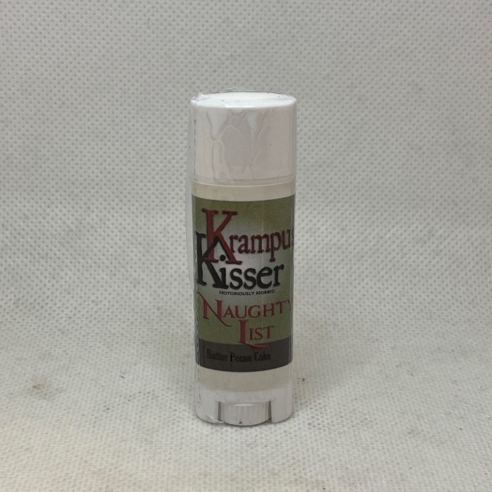 Notoriously Morbid Lip Balm Krampus Kisser Naughty List Butter Pecan Cake